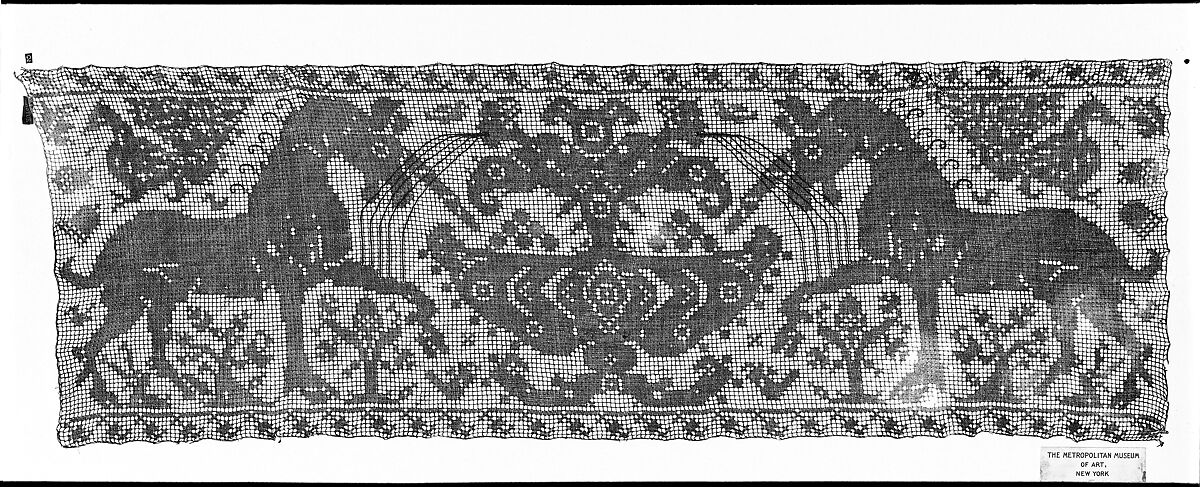 Border, Embroidered net, French