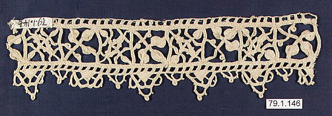 Fragment, Needle lace, Italian 