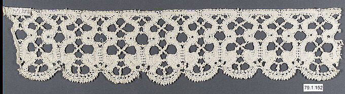 Fragment, Bobbin lace, Italian 