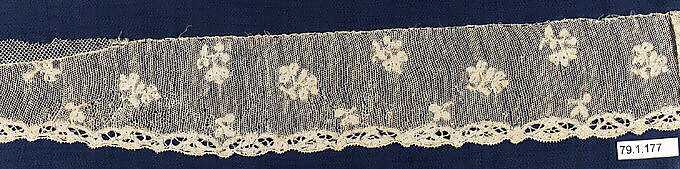 Strip, Needle lace, Italian, Burano 