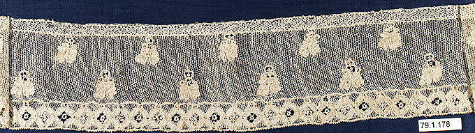 Strip, Needle lace, Italian, Burano 