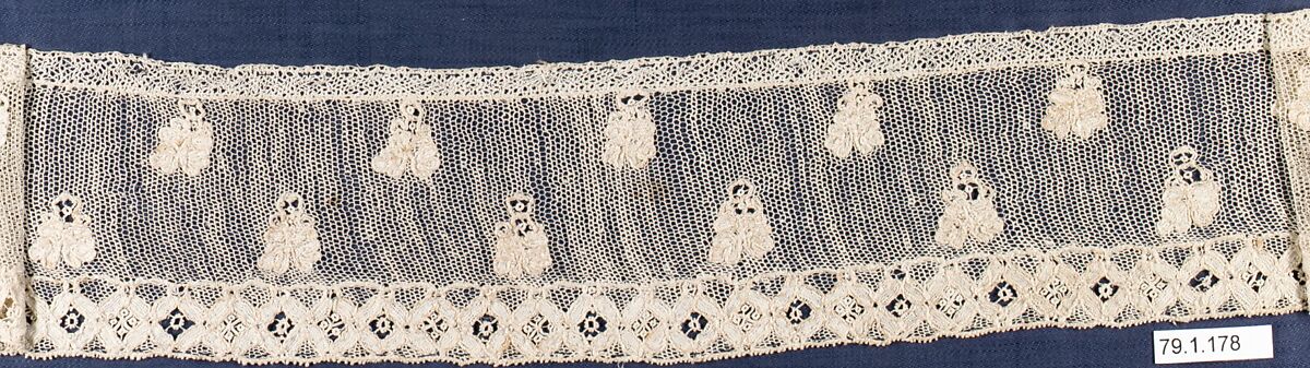Strip, Needle lace, Italian, Burano