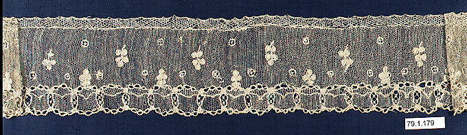 Strip, Needle lace, Italian, Burano 