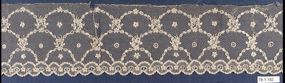 Strip, Needle lace, point d'Alençon, French