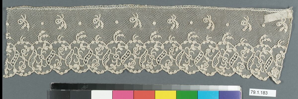 Strip, Needle lace, point d'Alençon, French