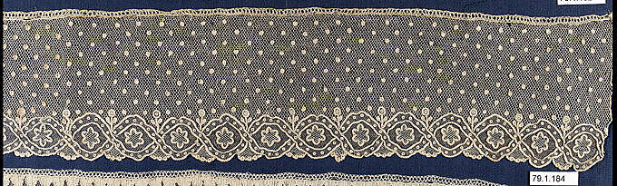 Strip, Needle lace, point d'Alençon, French 