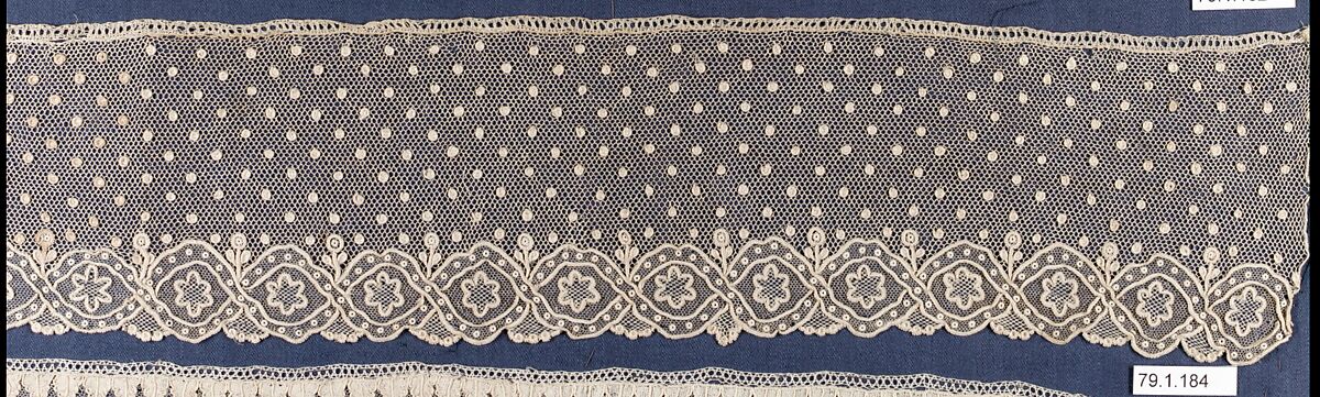 Strip, Needle lace, point d'Alençon, French