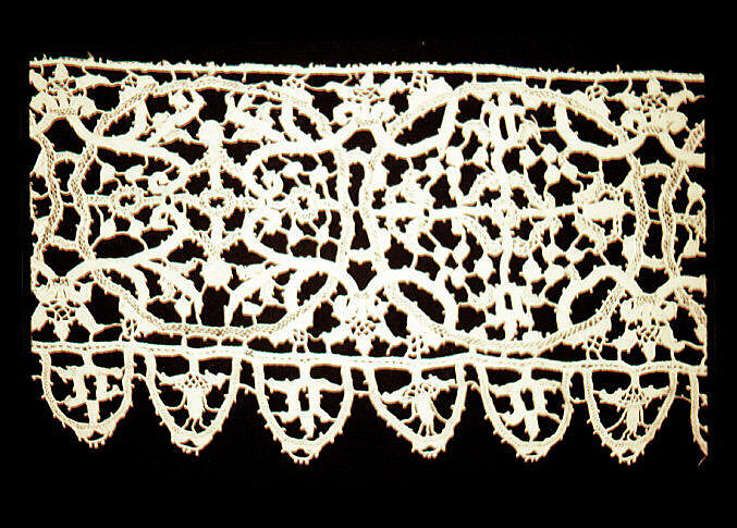 Strip, Needle lace, punto in aria, French 
