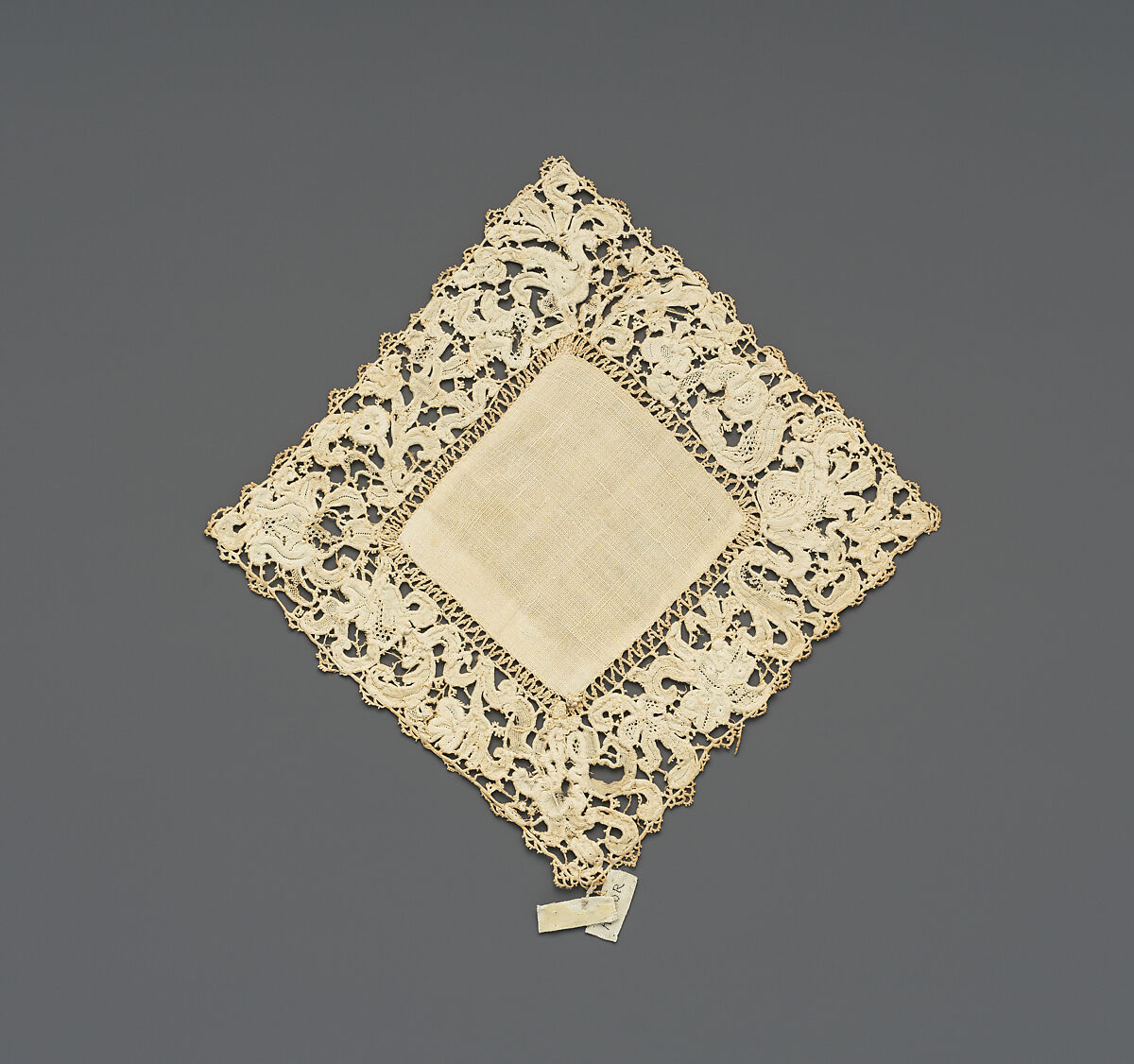 Chalice Veil, Needle lace, gros point lace, linen, Italian, Venice