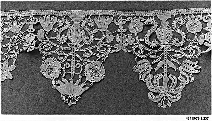 Strip, Needle lace, punto in aria, Spanish 