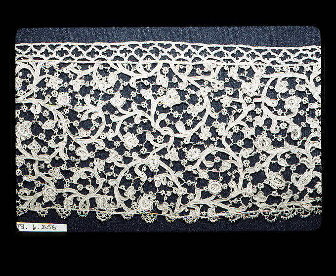 Strip, Needle lace, Italian, Venice 