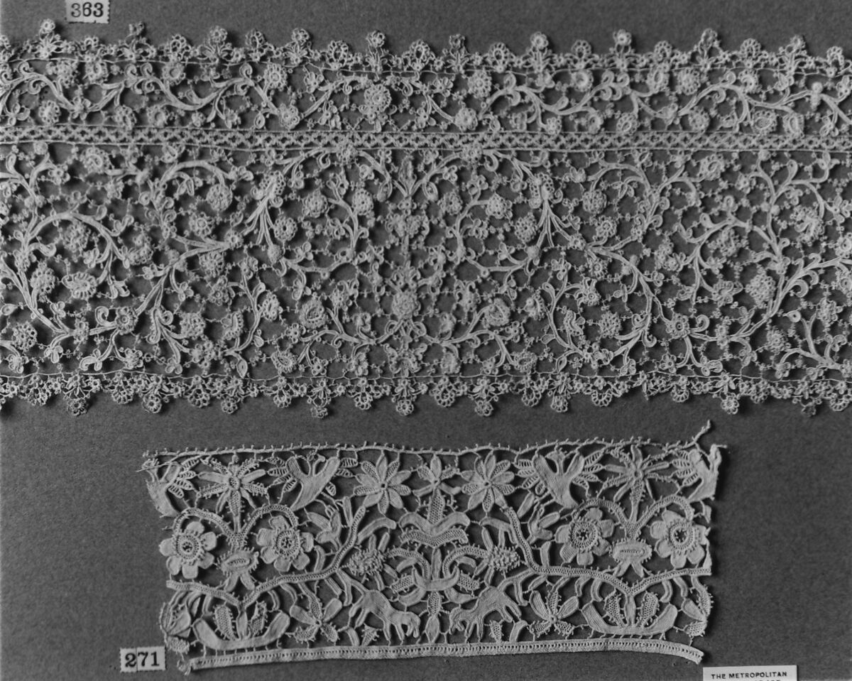 Neckpiece, Needle lace, Italian, Venice