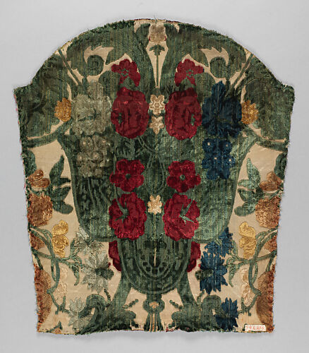 Cut and Uncut Polychrome Voided Satin Velvet