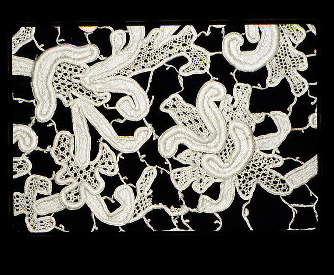 Strip, Needle lace, gros point lace, bobbin lace, Italian, Venice