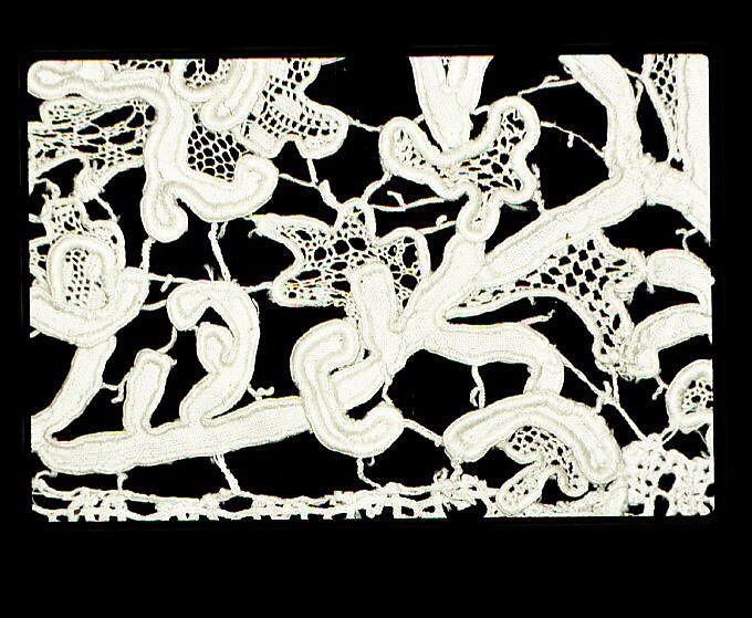 Strip, Needle lace, gros point lace, bobbin lace, Italian, Venice