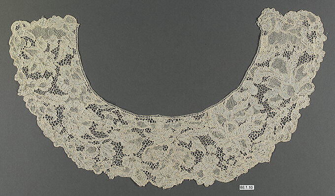 Collar, Needle lace, point d'Argentan, French 