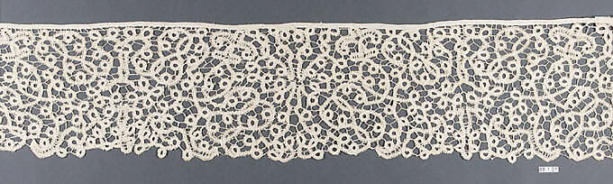 Fragment, Bobbin lace, Italian 