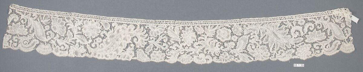 Piece, Bobbin lace, point d'Angleterre, Flemish, Brussels 