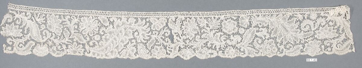 Piece, Bobbin lace, point d'Angleterre, Flemish, Brussels 