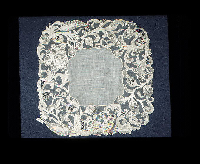 Handkerchief, Needle lace, Italian, Burano 
