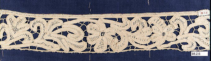 Fragment, Bobbin lace, Italian 