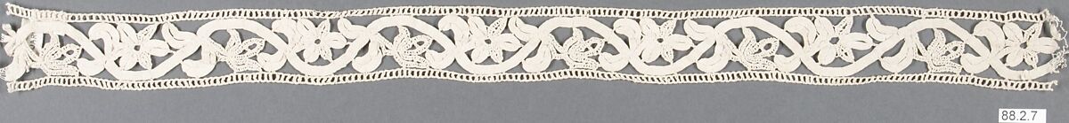 Fragment, Bobbin lace, Italian 