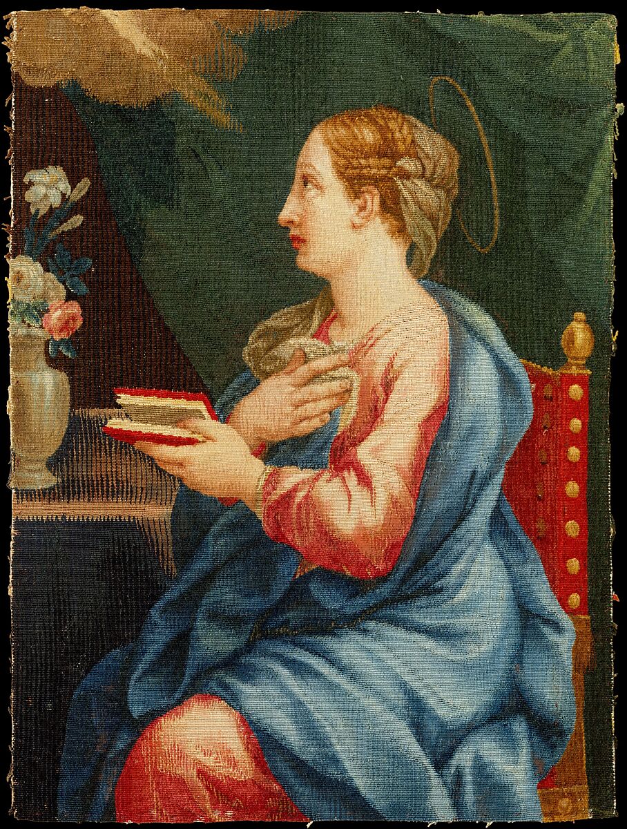 The Virgin Annunciate, Probably woven under the direction of Pietro Ferloni (Italian, active 1717–70), Wool, silk (26-29 warps per inch, 10-11 per cm.), Italian, probably Rome 