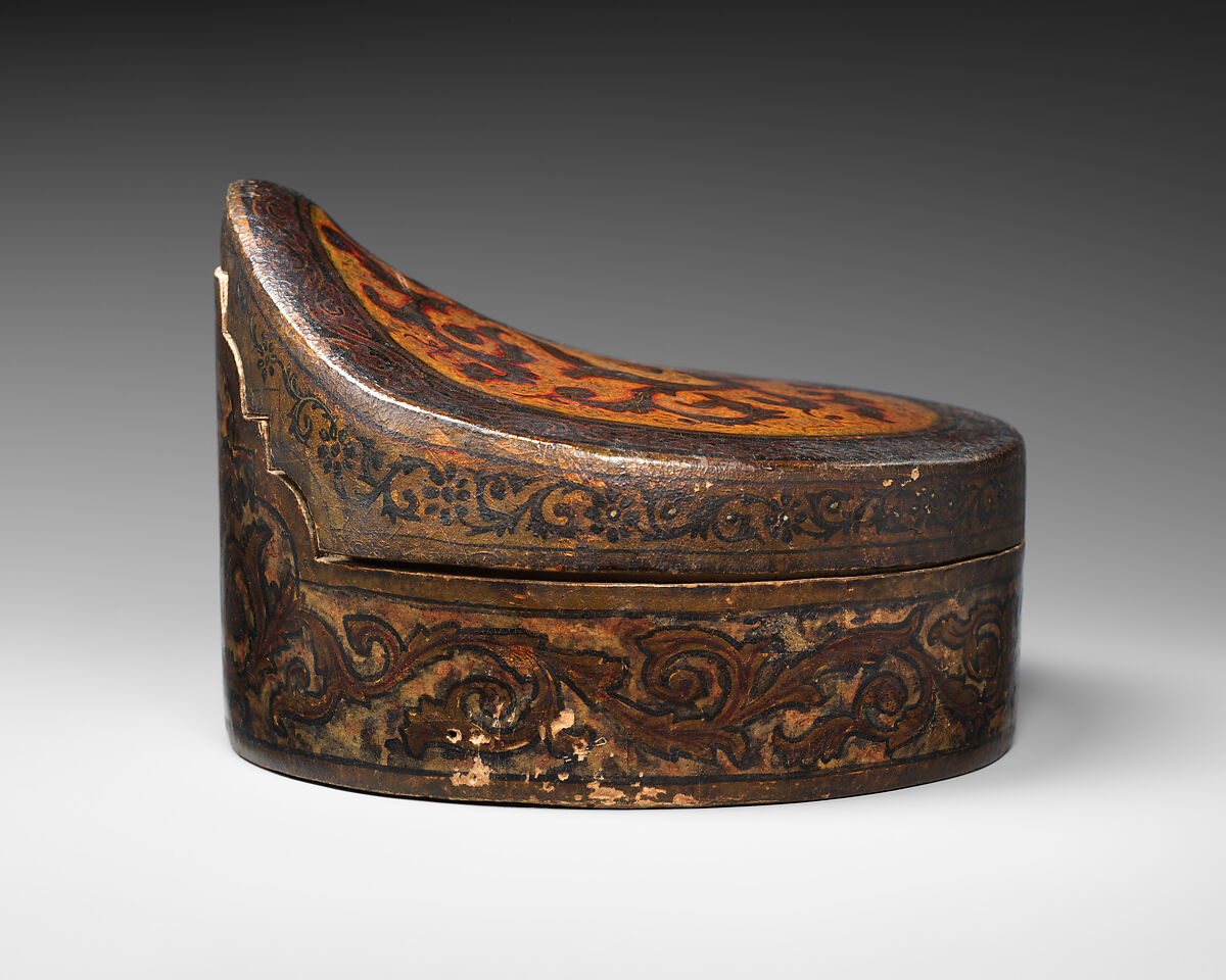 Box, Papier maché, painted and varnished, Italian, Venice