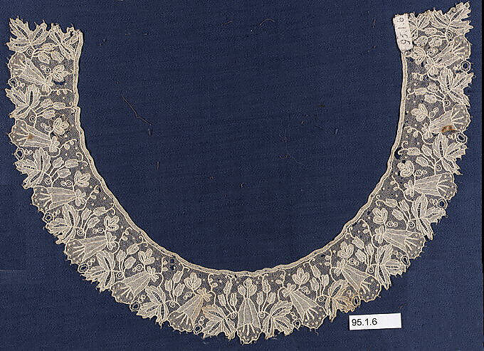 Collar, Needle lace, Point de Gaze, French 