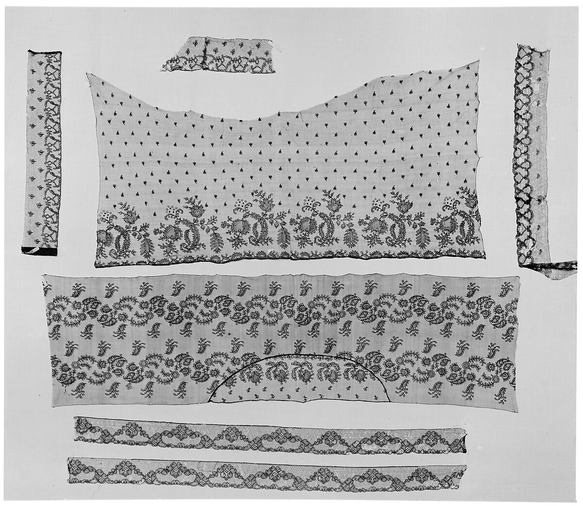 Veil, Silk, machine net, French