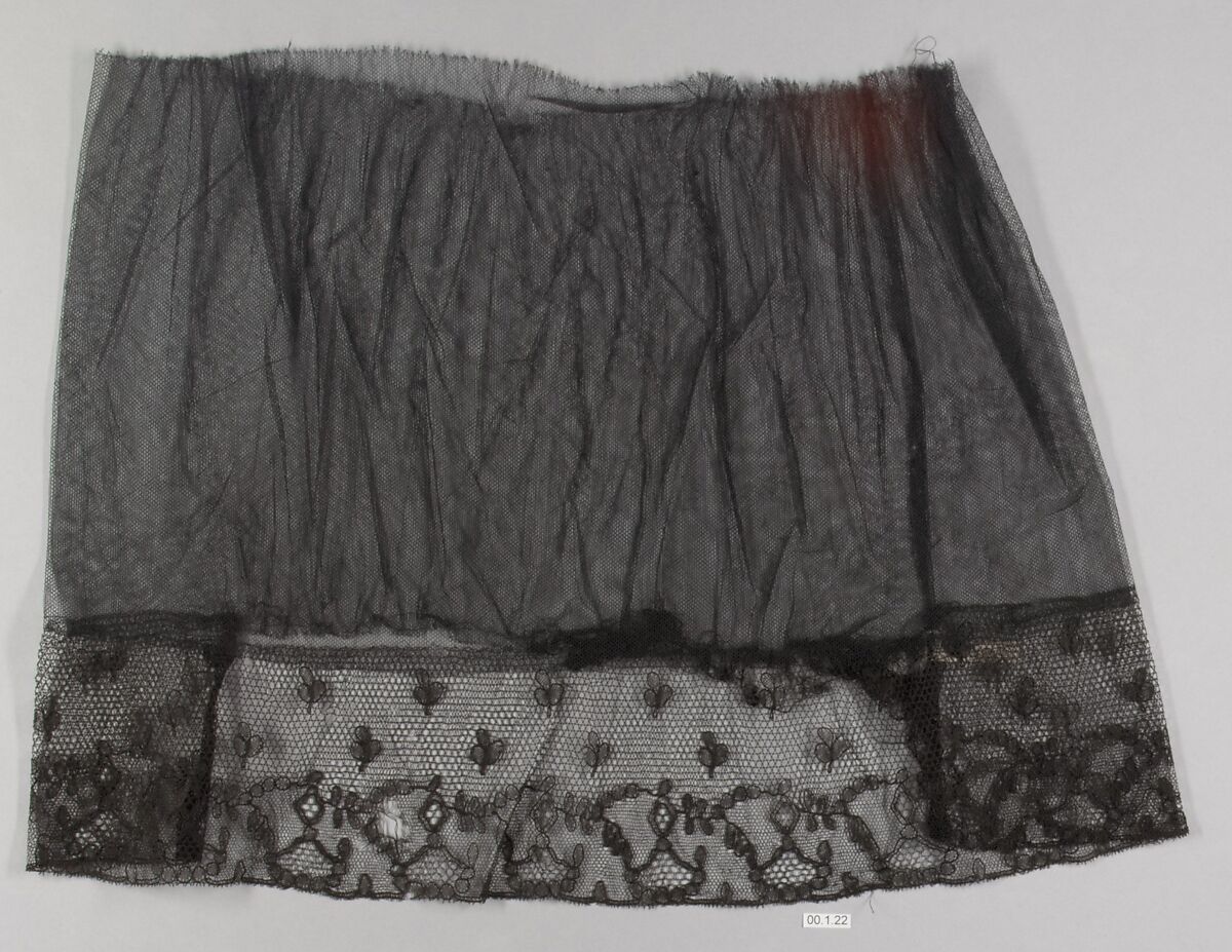 Fragment, Silk, bobbin lace, French
