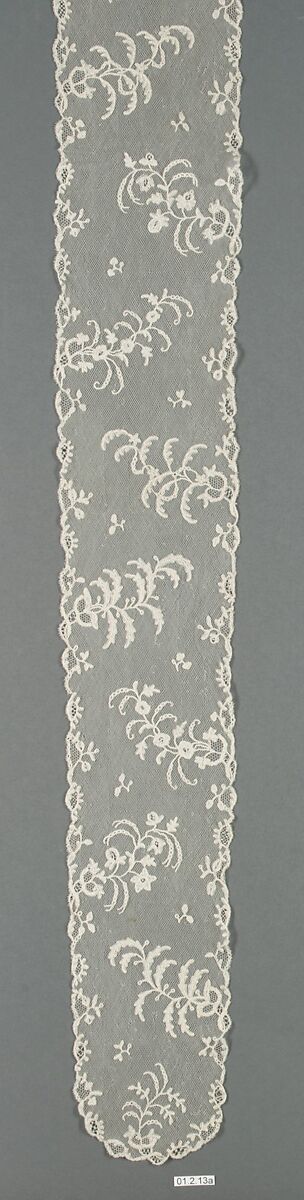 Pair of lappets, Bobbin lace, Brussels bobbin lace, Flemish