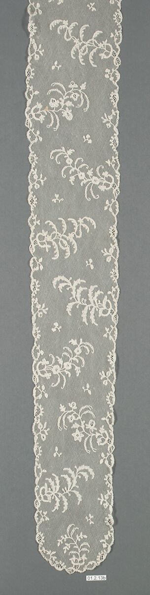 Pair of lappets, Bobbin lace, Brussels bobbin lace, Flemish 