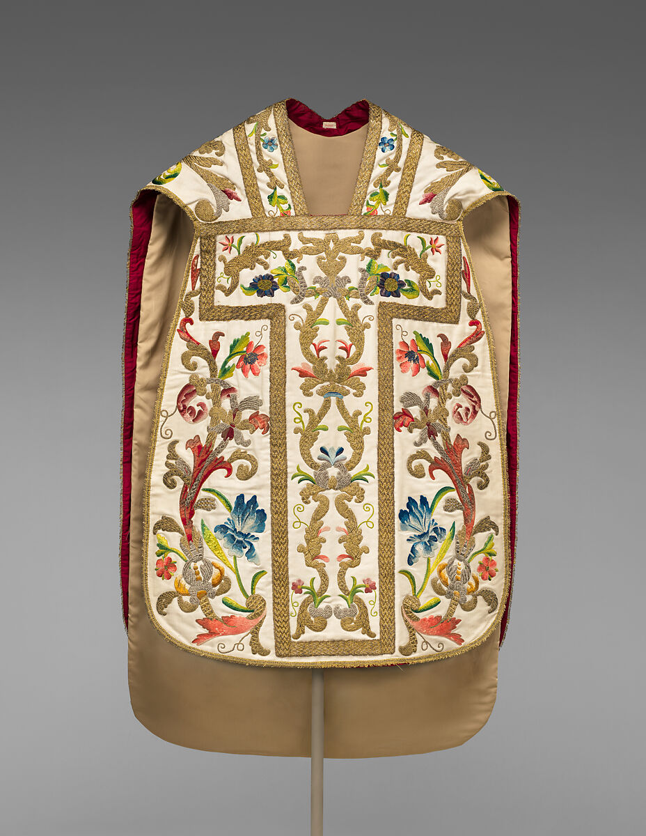 Chasuble, Silk and metal thread, Italian