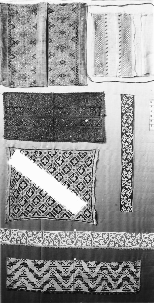 Border, Linen, drawnwork, Italian