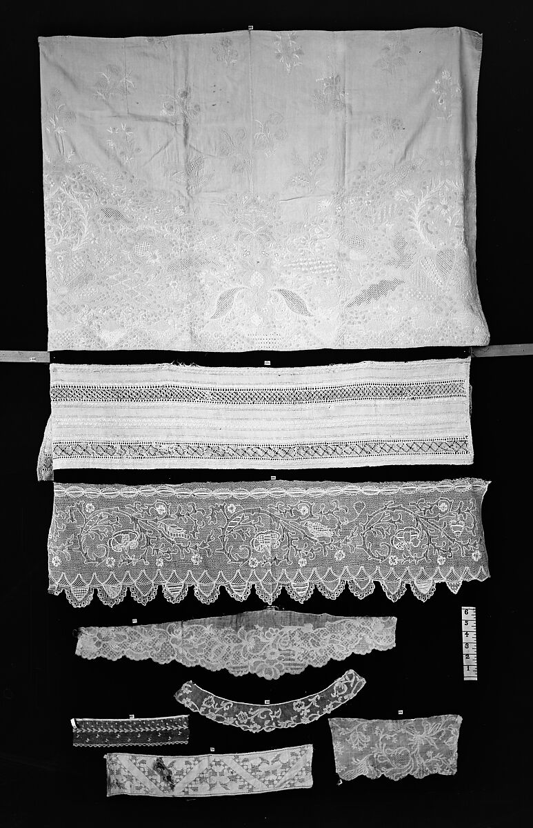 Band, Drawnwork, linen, Italian, Sicily