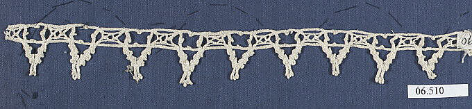 Fragment, Bobbin lace, Italian, Venice 