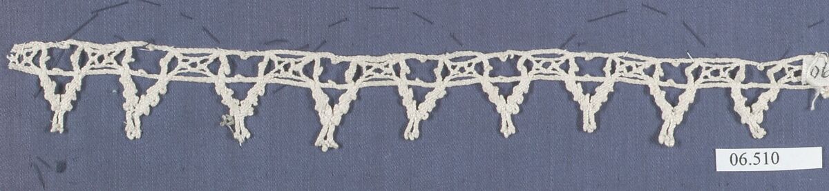 Fragment, Bobbin lace, Italian, Venice