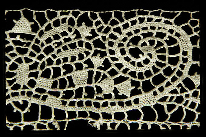 Piece, Needle lace, punto in aria, Belgian