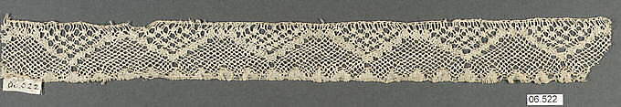 Edging, Bobbin lace, Italian, Venice 