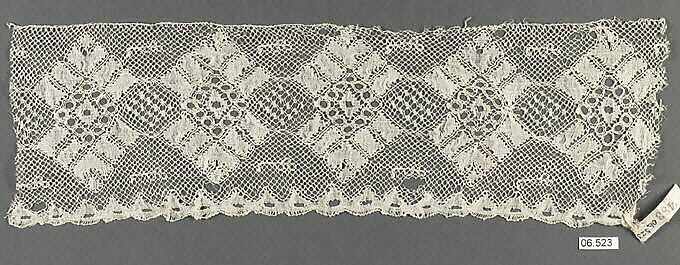 Edging, Bobbin lace, Italian, Venice 