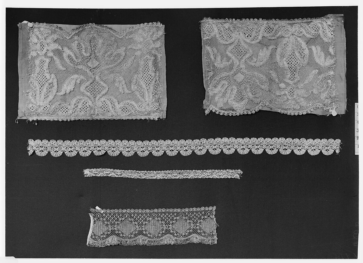 Fragment, Bobbin lace, French 