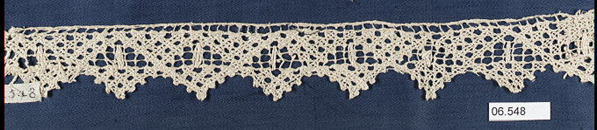 Edging, Embroidered net, Italian 