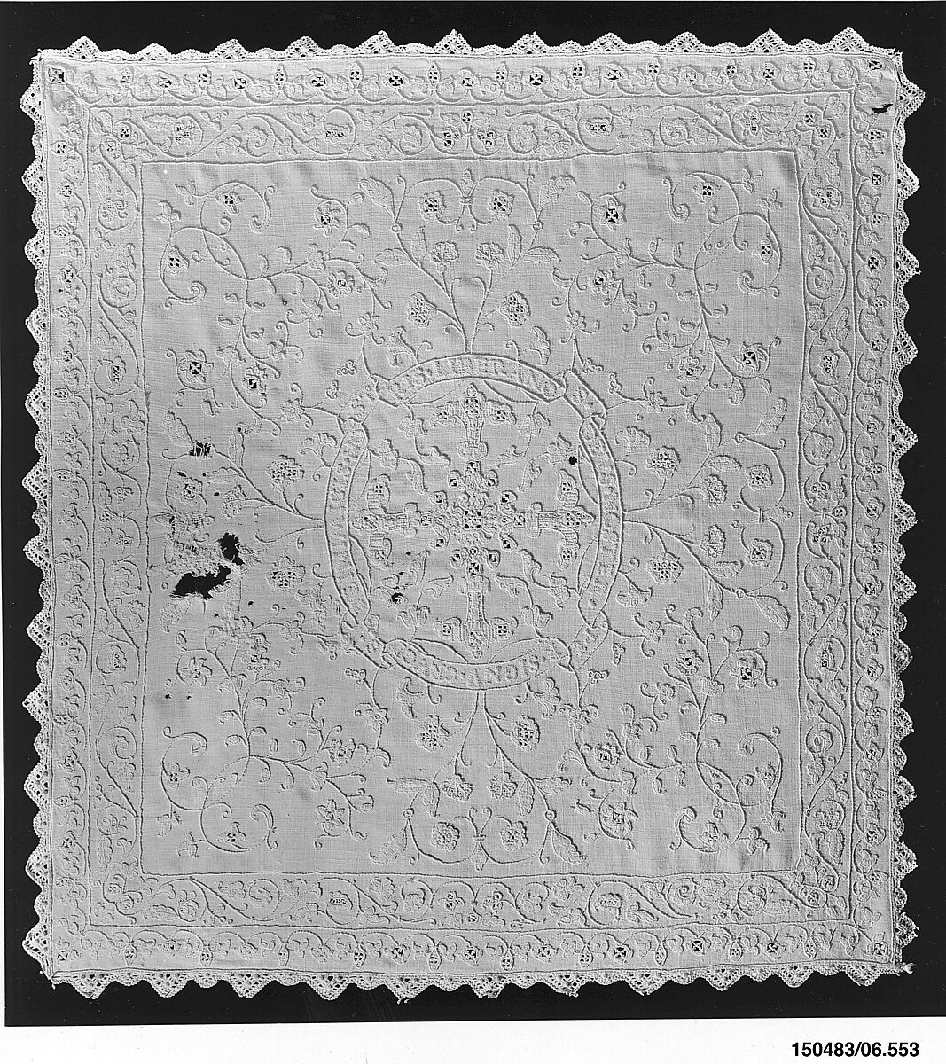 Chalice veil, Cutwork, Italian 