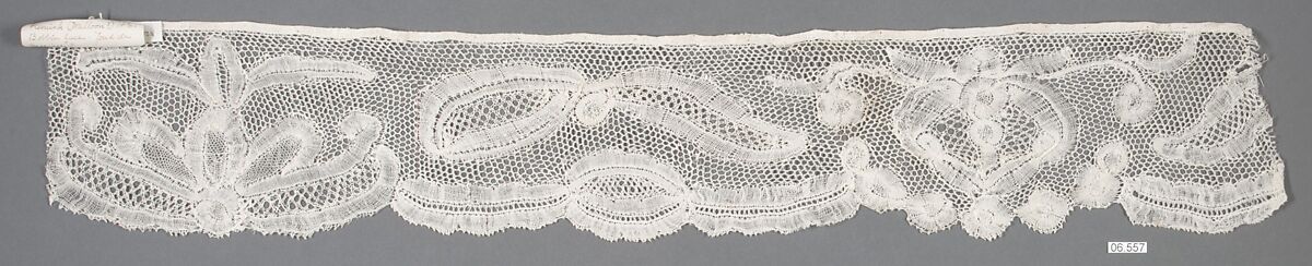 Piece, Bobbin lace, Flemish, possibly Wallonia 