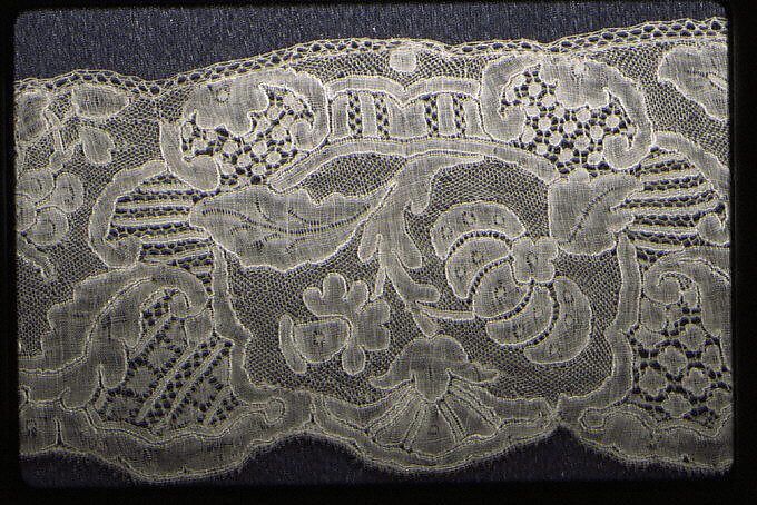 Fragment, Bobbin lace, Flemish, Mechlin