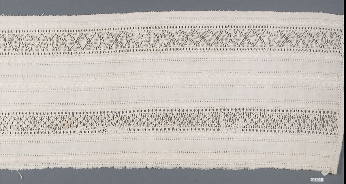 Border, Drawnwork, linen, Greek
