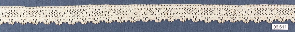 Edging, Bobbin lace, Greek, probably Crete
