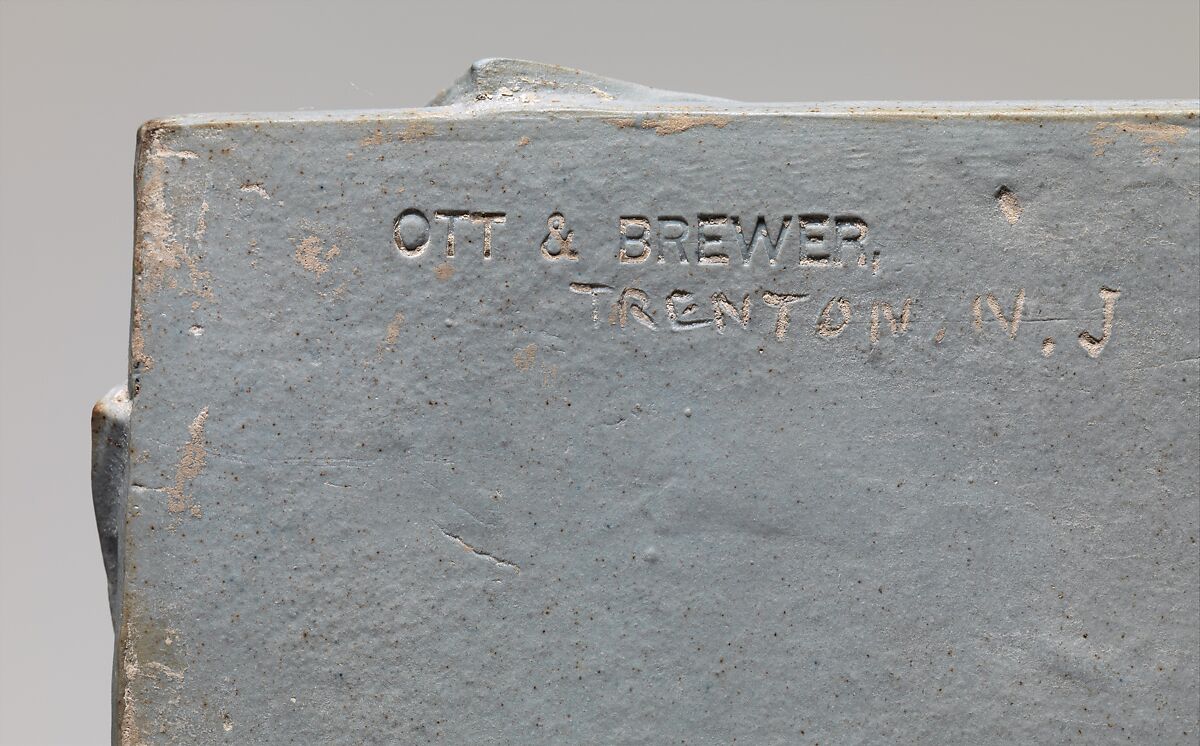 Redware Slip-decorated dish, Attributed to Dennis Family Potters, Red earthenware