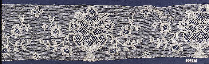 Strip, Bobbin lace, Flemish, Antwerp 